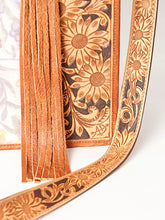 Load image into Gallery viewer, Western Purse, Hand Tooled Leather Purse, Hair On Purse, Cowhide Purse, American Darling Purse, Western Crossbody Purse, Laptop Bag
