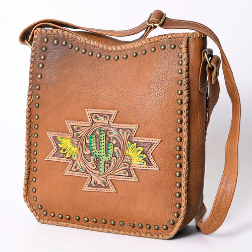 Western Hand Tooled Leather Purse, Concealed Carry Purse, Cowhide Purse, American Darling, Genuine Cowhide, American Darling Crossbody Purse