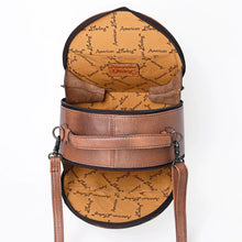 Load image into Gallery viewer, Western Hand Tooled Leather Canteen Purse, Leather Purse, Cowhide Purse, American Darling Purse, Western Crossbody Purse
