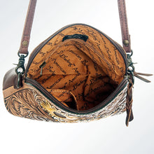 Load image into Gallery viewer, Western Purse, Sunflower Leather Purse, Western Leather Purse,  Cowhide Purse, Hand Tooled Leather Purse, Cowhide Purse
