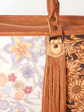 Load image into Gallery viewer, Western Purse, Hand Tooled Leather Purse, Hair On Purse, Cowhide Purse, American Darling Purse, Western Crossbody Purse, Laptop Bag
