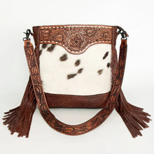 Load image into Gallery viewer, Western Purse, Tooled Leather Purse, Conceal Carry Purse, Cowhide Purse, American Darling Purse, Sunflower Crossbody Purse, Leather Fringe
