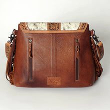 Load image into Gallery viewer, Western Leather Purse, Western Crossbody Purse, Cowhide Hair On Purse,  Genuine Cowhide handbag, Hair On Cowhide Fringe Crossbody Purse
