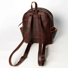 Load image into Gallery viewer, Leather Backpack Women, Leather Backpack Purse, Leather Backpack, Western Purse, Small Leather Backpack, Cowhide Backpack, Cowhide Purse
