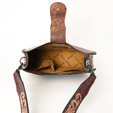 Load image into Gallery viewer, Western Hand Tooled Leather Purse, Hobo Cowhide Purse, Leather Hobo Purse, Conceal Carry Purse, Genuine Cowhide, Western Purse
