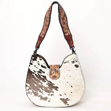 Load image into Gallery viewer, Western Hand Tooled Leather Purse, Hobo Cowhide Purse, Leather Hobo Purse, Conceal Carry Purse, Genuine Cowhide, Western Purse
