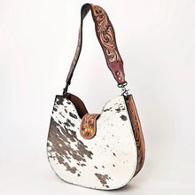 Load image into Gallery viewer, Western Hand Tooled Leather Purse, Hobo Cowhide Purse, Leather Hobo Purse, Conceal Carry Purse, Genuine Cowhide, Western Purse
