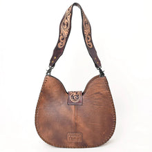 Load image into Gallery viewer, Western Hand Tooled Leather Purse, Hobo Cowhide Purse, Leather Hobo Purse, Conceal Carry Purse, Genuine Cowhide, Western Purse
