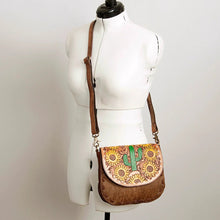 Load image into Gallery viewer, Western Hand Tooled Leather Purse, Leather Crossbody Purse, Genuine Cowhide Leather Purse, Western Style Handbag, Hair On Cowhide Purse
