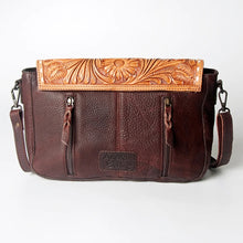 Load image into Gallery viewer, Western Purse, Hand Tooled Leather Crossbody Purse, Hair On Cowhide Purse, Genuine Leather Conceal Carry Purse, Small Crossbody Purse
