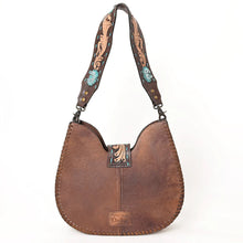 Load image into Gallery viewer, Western Hand Tooled Leather Purse, Hobo Cowhide Purse, Leather Hobo Purse, Conceal Carry Purse, Genuine Cowhide, Western Purse
