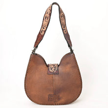 Load image into Gallery viewer, Western Hand Tooled Leather Purse, Hobo Cowhide Purse, Leather Hobo Purse, Conceal Carry Purse, Genuine Cowhide, Western Purse

