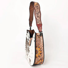 Load image into Gallery viewer, Western Hand Tooled Leather Purse, Hobo Cowhide Purse, Leather Hobo Purse, Conceal Carry Purse, Genuine Cowhide, Western Purse
