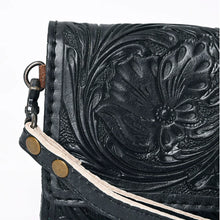 Load image into Gallery viewer, Western Hand Tooled Leather Wallet, Leather Wristlet Wallet, Genuine Leather Wallet, Cowhide Western Purse Wallet, Luxury Wallet
