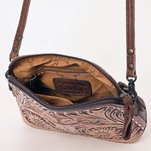 Load image into Gallery viewer, Western Purse, Longhorn Hand Tooled Leather Purse, Western Leather Crossbody Purse, Cowhide Purse, Hand Tooled Leather Purse, Cowhide Purse
