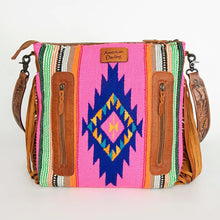 Load image into Gallery viewer, Western Purse, Hand Tooled Leather Purse, Leather Western Crossbody Purse, Cowhide Purse, Genuine Leather Purse, Leather Fringe

