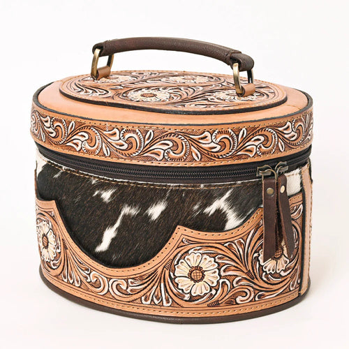 Western Leather Jewelry Case, Hair on Hide Jewelry Holder, Jewelry Box Safe, Leather Make Up Case, Hair On Cowhide Jewelry Box