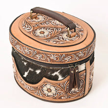 Load image into Gallery viewer, Western Leather Jewelry Case, Hair on Hide Jewelry Holder, Jewelry Box Safe, Leather Make Up Case, Hair On Cowhide Jewelry Box
