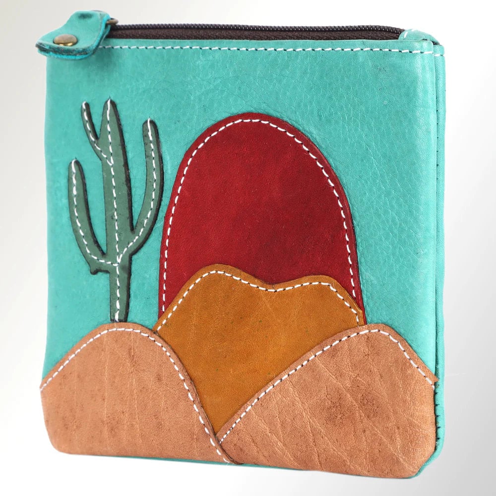 Western Leather Wallet, Leather Coin Purse, Hand Stitched Leather Coin Wallet, Veg Tanned Leather, Genuine Leather Clutch, Western Purse,