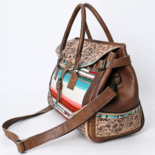 Load image into Gallery viewer, Park City Western Leather Weekender Duffel Bag
