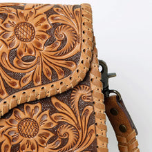 Load image into Gallery viewer, Western Hand Tooled Leather Crossbody Purse, Leather Clutch, Cowhide Purse, Leather Crossbody Handbag, Genuine Leather Purse
