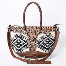 Load image into Gallery viewer, Western Purse, Hand Tooled Leather Purse, Western Tote Bag, Genuine Leather Crossbody, Cowhide Purse, Western Crossbody Purse
