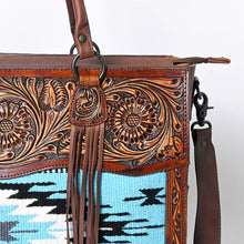 Load image into Gallery viewer, Western Purse, Hand Tooled Leather Purse, Western Tote Bag, Genuine Leather Crossbody, Cowhide Purse, Western Crossbody Purse
