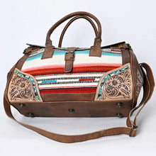 Load image into Gallery viewer, Park City Western Leather Weekender Duffel Bag
