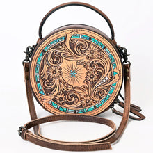 Load image into Gallery viewer, Wildwood Western Leather Canteen Crossbody Purse
