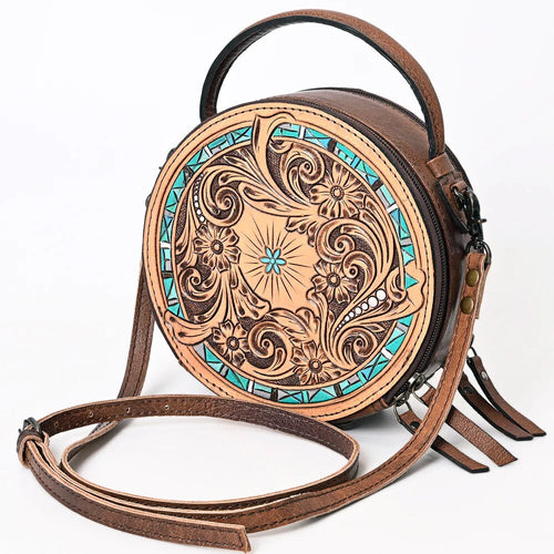 Wildwood Western Leather Canteen Crossbody Purse