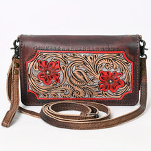 Load image into Gallery viewer, Florence Leather Western Crossbody Wallet
