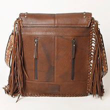 Load image into Gallery viewer, Western Purse, Hand Tooled Leather Purse, Leather Fringe Purse, Leather Western Crossbody Purse, Cowhide Purse, Genuine Leather Purse
