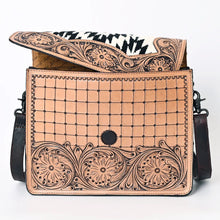 Load image into Gallery viewer, Western Hand Tooled Leather Purse, Western Leather Tote Bag, Western Leather Crossbody Purse, Leather Shoulder Bag, Leather Messenger Bag
