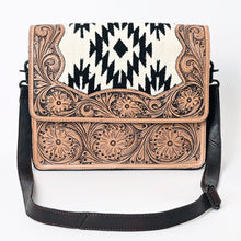 Load image into Gallery viewer, Western Hand Tooled Leather Purse, Western Leather Tote Bag, Western Leather Crossbody Purse, Leather Shoulder Bag, Leather Messenger Bag
