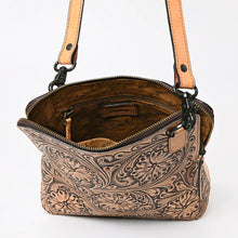 Load image into Gallery viewer, Western Hand Tooled Leather Purse, Western Tote Bag, Conceal Carry Purse, Genuine Cowhide Leather Purse, Western Leather Crossbody Purse

