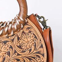 Load image into Gallery viewer, Western Hand Tooled Leather Purse, Western Tote Bag, Genuine Cowhide Leather Purse, Western Leather Crossbody Purse,
