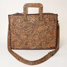 Load image into Gallery viewer, Western Hand Tooled Leather Purse, Western Tote Bag, Genuine Leather Shoulder Bag, Western Crossbody Purse, Genuine Leather Purse
