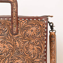 Load image into Gallery viewer, Western Hand Tooled Leather Purse, Western Tote Bag, Genuine Leather Shoulder Bag, Western Crossbody Purse, Genuine Leather Purse
