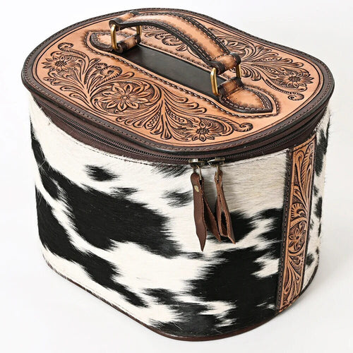Western Leather Jewelry Case, Hair on Hide Jewelry Box, Jewelry Box Safe, Leather Make Up Case, Hair On Cowhide Jewelry Holder